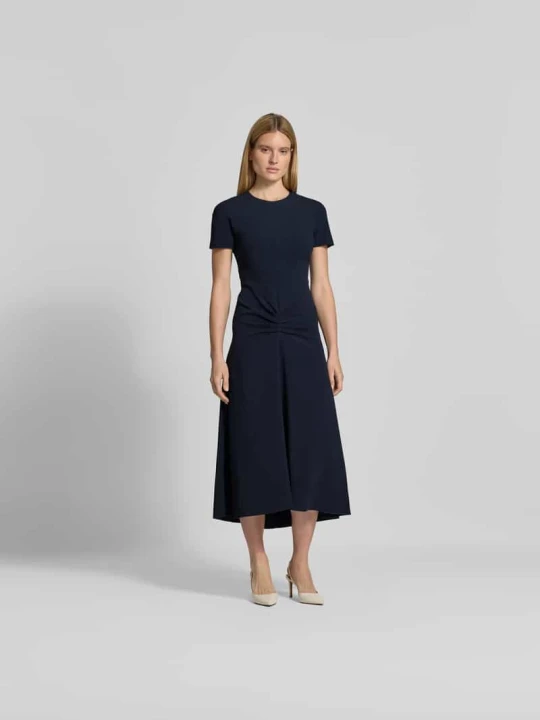 Zdjęcie produktu Sukienka midi z mieszanki wiskozy Victoria Beckham Ciemnoniebieski