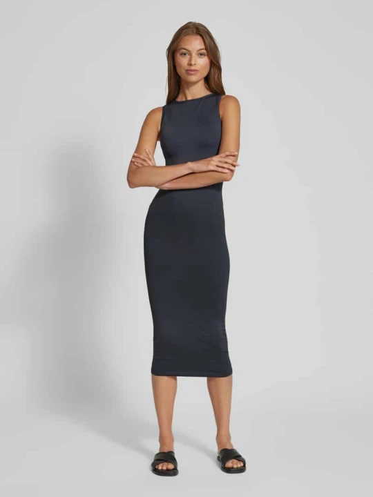 Zdjęcie produktu Sukienka midi z okrągłym dekoltem Magic Bodyfashion Antracytowy