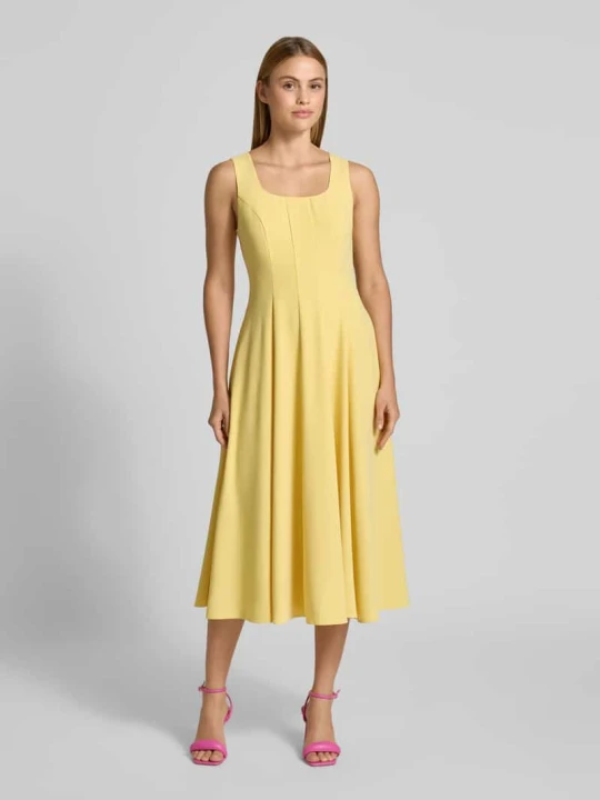 Zdjęcie produktu sukienka midi z okrągłym dekoltem model 'ARLOTT' Ted Baker Jasnożółty