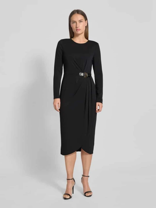 Zdjęcie produktu Sukienka midi z okrągłym dekoltem model ‘SABLISE’ Lauren Ralph Lauren Czarny