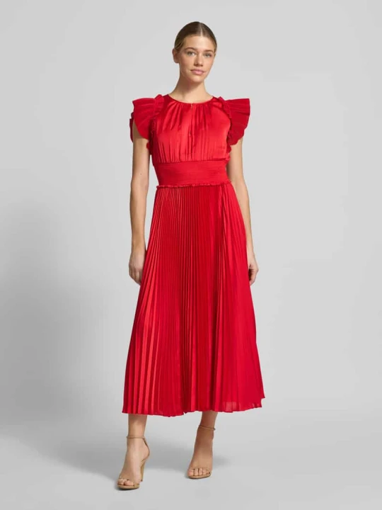 Zdjęcie produktu Sukienka midi z plisami model 'Dilia' JOOP! Czerwony