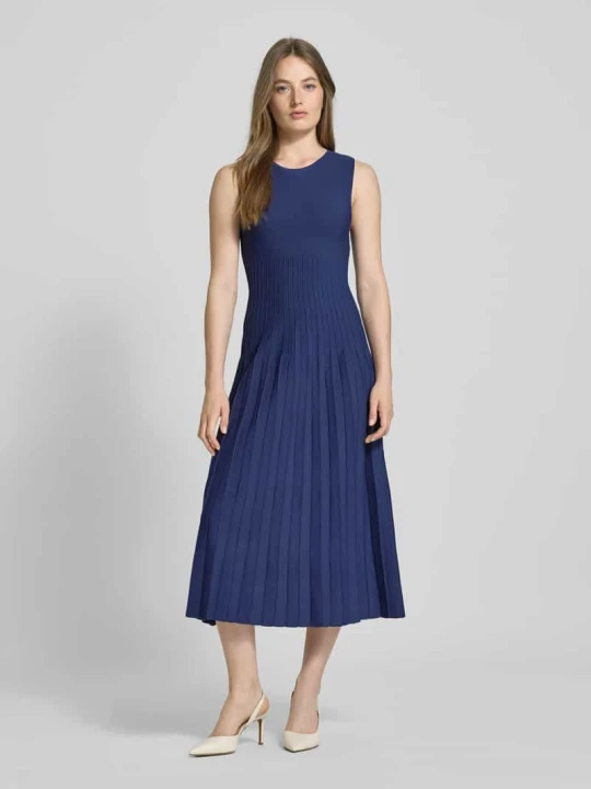 Zdjęcie produktu Sukienka midi z plisami model ‘ELYSE’ Staud Ciemnoniebieski