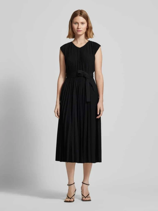 Zdjęcie produktu Sukienka midi z plisami model ‘KISS’ MM By Max Mara Czarny