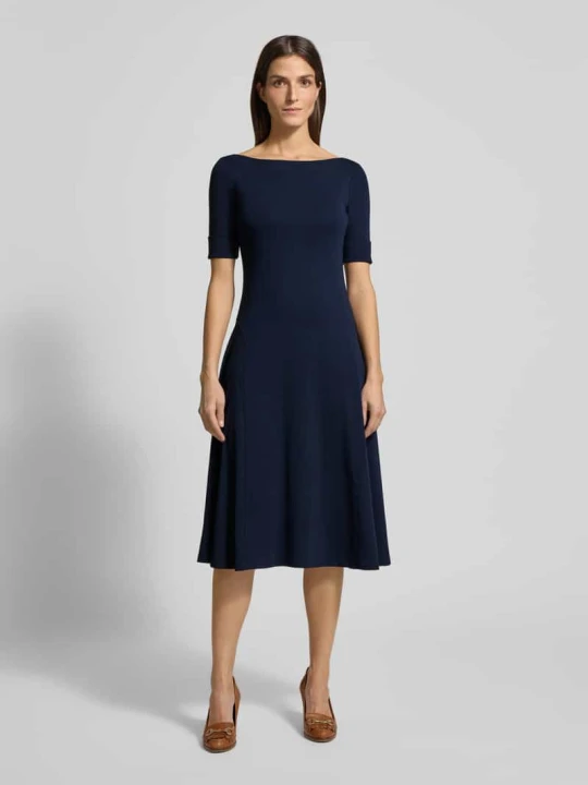 Zdjęcie produktu Sukienka midi z rękawem o dł. 1/2 Model 'MUNZIE' Lauren Ralph Lauren Ciemnoniebieski