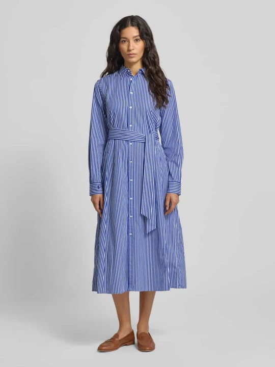 Zdjęcie produktu Sukienka koszulowa z wiązanym paskiem Polo Ralph Lauren Granatowy