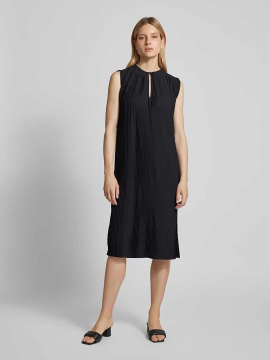 Zdjęcie produktu Sukienka midi z wycięciem w kształcie łezki model ‘PECOS’ MM By Max Mara Czarny