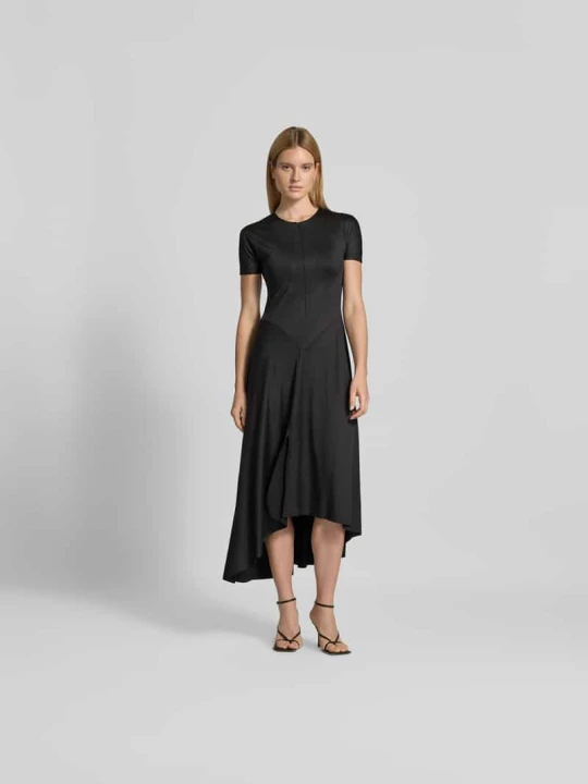 Zdjęcie produktu Sukienka midi z wydłużonym tyłem Victoria Beckham Czarny
