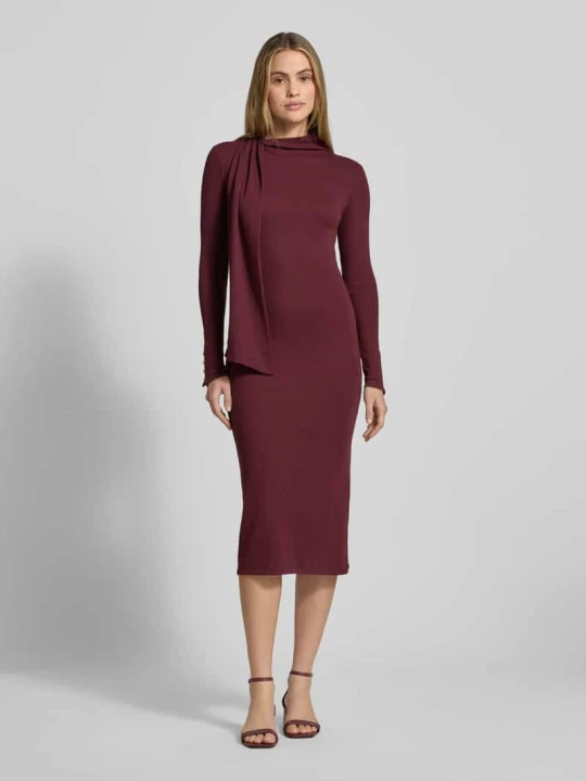 Zdjęcie produktu Sukienka midi ze stójką Model 'STANCIO' Lauren Ralph Lauren Ciemnoczerwony