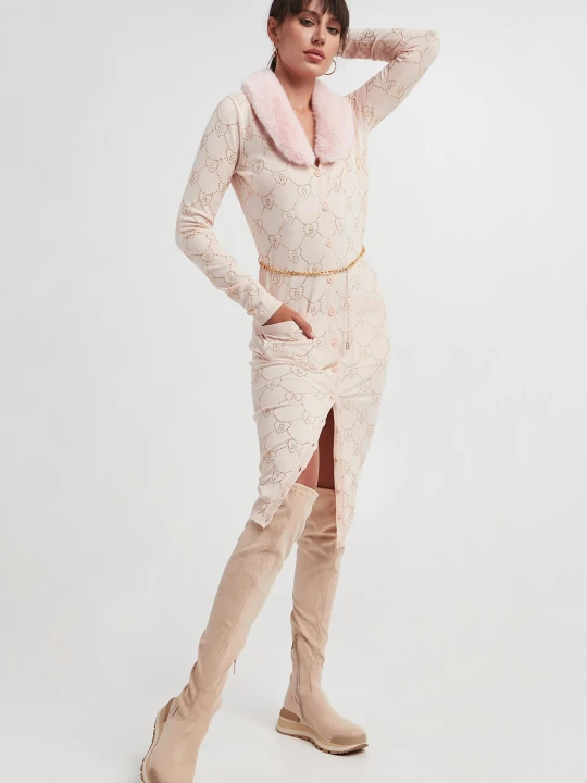 Zdjęcie produktu Sukienka z futerkiem BLUGIRL BLUMARINE