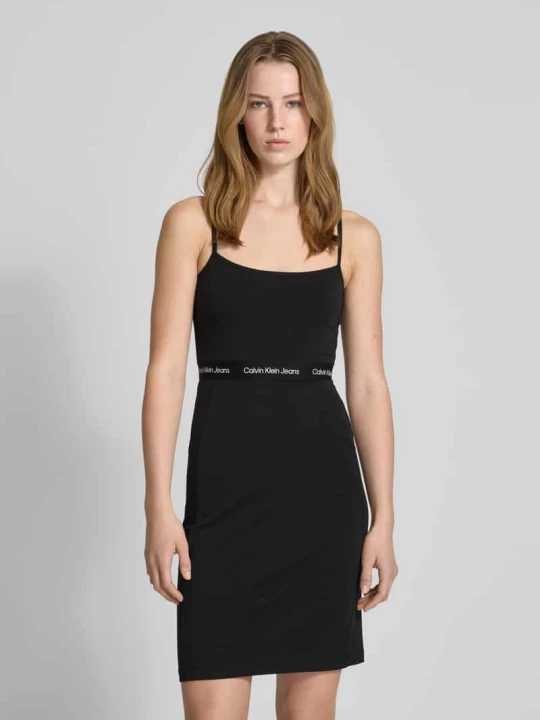 Zdjęcie produktu Sukienka mini na cienkich ramiączkach Calvin Klein Jeans Czarny