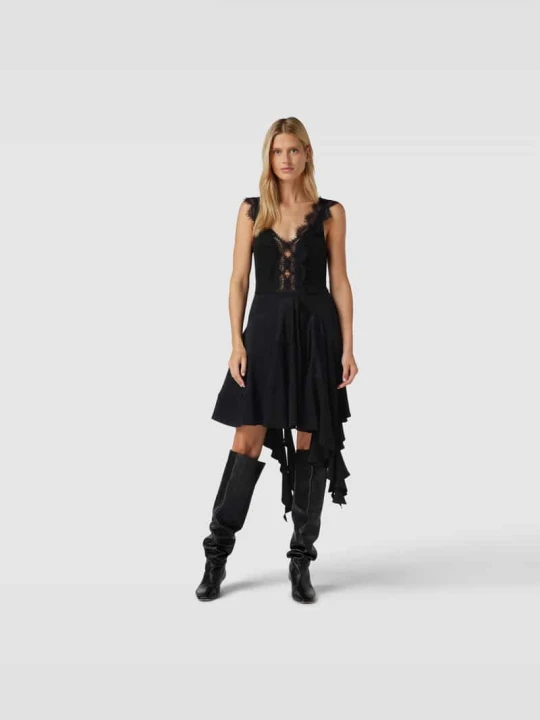 Zdjęcie produktu Sukienka mini o asymetrycznym fasonie Victoria Beckham Czarny