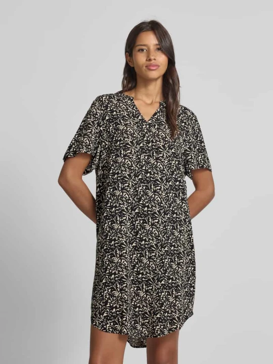 Zdjęcie produktu Sukienka mini o kroju oversized z czystej wiskozy Tom Tailor Czarny