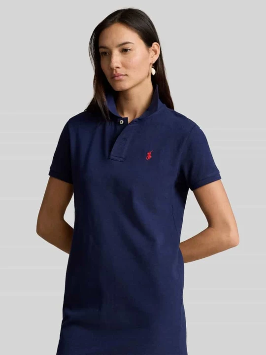 Zdjęcie produktu Sukienka mini z wyhaftowanym logo model 'Polo' Polo Ralph Lauren Granatowy