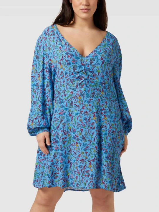 Zdjęcie produktu Sukienka mini PLUS SIZE ze wzorem na całej powierzchni Tommy Hilfiger Turkusowy