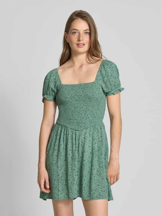 Zdjęcie produktu Sukienka mini taliowana z czystej wiskozy model ‘30 BERYL’ Only Turkusowy melanż