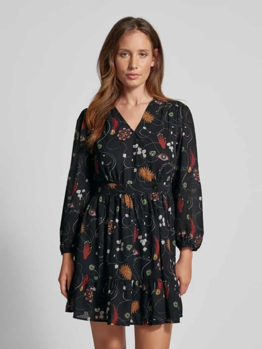 Zdjęcie produktu Sukienka mini w stylu kopertowym Scotch & Soda Czarny