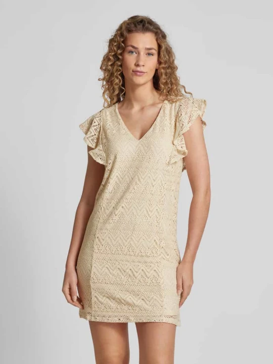 Zdjęcie produktu Sukienka mini z dekoltem w serek model ‘MAYA’ Vero Moda Beżowy