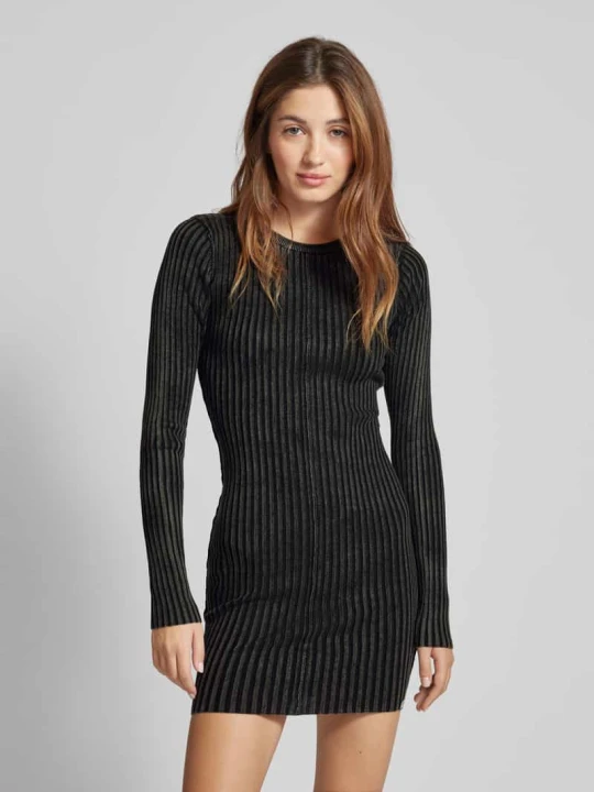Zdjęcie produktu Sukienka mini z efektem prążkowania model ‘GO RAW EDGE’ Guess Czarny
