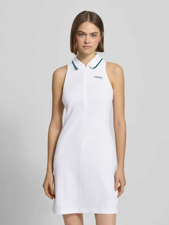 Zdjęcie produktu Sukienka mini z kołnierzykiem koszulowym Adidas Biały