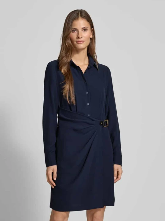 Zdjęcie produktu Sukienka koszulowa z krótką listwą guzikową Lauren Ralph Lauren Granatowy