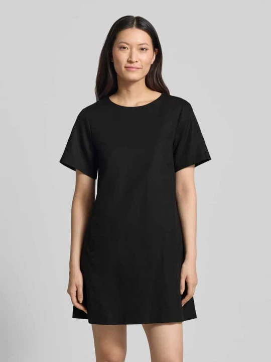 Zdjęcie produktu Sukienka mini z lnu z mieszanka bawełny i lnu model 'ALOA' Weekend Max Mara Czarny