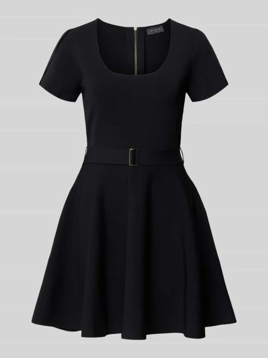 Zdjęcie produktu Sukienka mini z mieszanka wiskozy model 'Ronella' Ted Baker Czarny