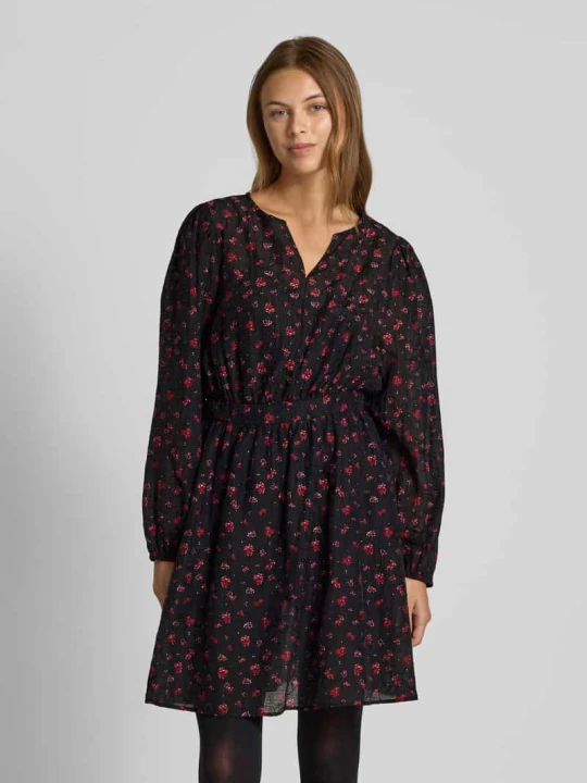 Zdjęcie produktu Sukienka mini z mieszanki wiskozy i elastanu model ‘Nancy’ MSCH Copenhagen Czarny