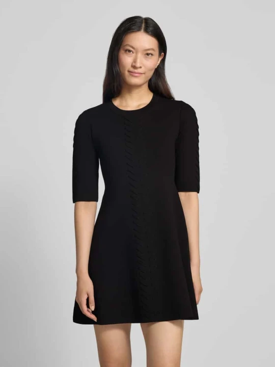 Zdjęcie produktu Sukienka mini z mieszanki wiskozy model 'Abito Maglia' Liu Jo Czarny