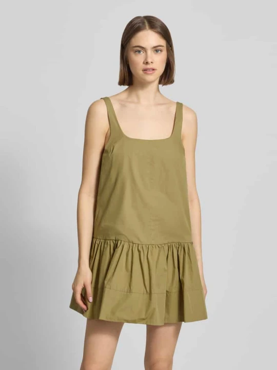 Zdjęcie produktu Sukienka mini z prostokątnym dekoltem model 'ASTA' Topshop Oliwkowy