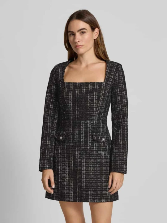 Zdjęcie produktu Sukienka mini z prostokątnym dekoltem model ‘SANDRA’ Guess Czarny