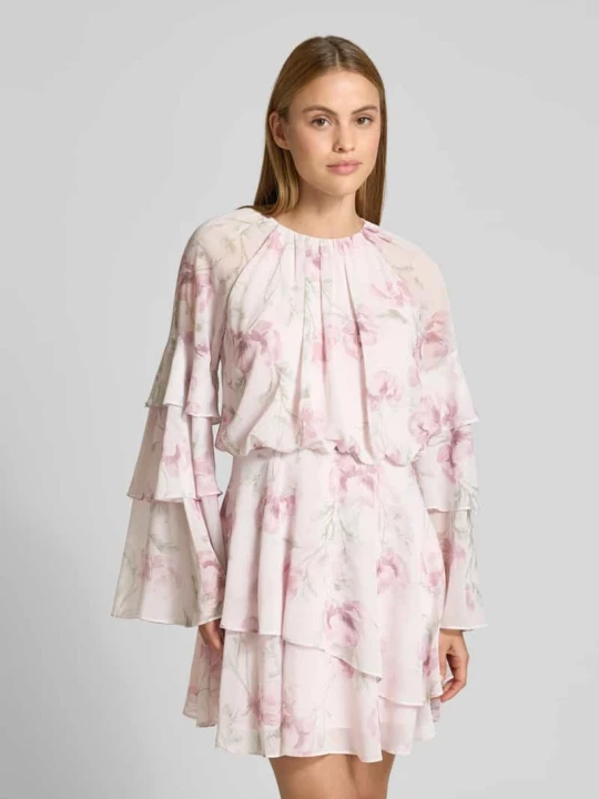 Zdjęcie produktu Sukienka mini z rękawami z falbaną model 'MAHLIIA' Ted Baker Różowy