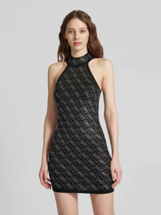 Zdjęcie produktu Sukienka koktajlowa z wiązaniem na szyi model 'CELESTE' Guess Czarny