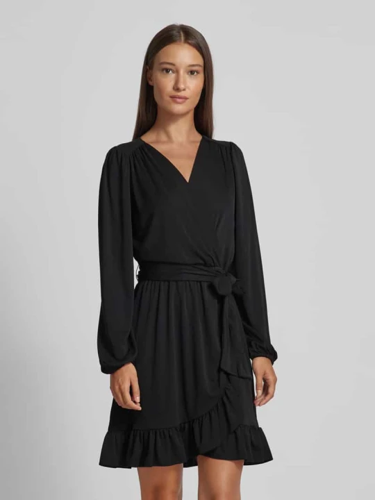 Zdjęcie produktu Sukienka mini z wiązanym paskiem model ‘SAYURI’ Lauren Ralph Lauren Czarny