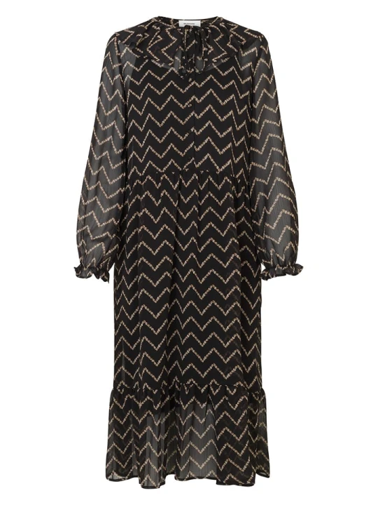 Zdjęcie produktu modström Sukienka "Nelle print" w kolorze czarnym rozmiar: XS
