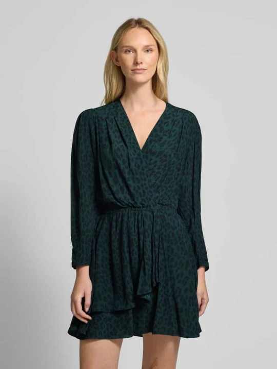 Zdjęcie produktu Sukienka o długości do kolan w kopertowym stylu model ‘ROGERS’ Zadig&Voltaire Ciemnozielony