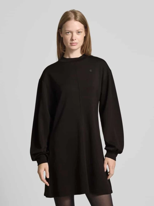 Zdjęcie produktu Sukienka o długości do kolan z detalem z logo Scotch & Soda Czarny