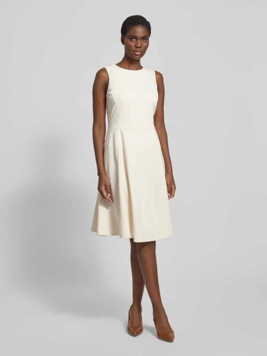 Zdjęcie produktu Sukienka do kolan z Mieszanka wiskozy Model 'CHARLEY' Lauren Ralph Lauren Piaskowy