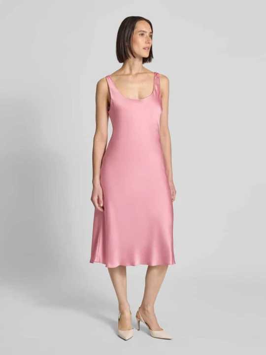 Zdjęcie produktu Sukienka o długości do kolan z okrągłym dekoltem model ‘CARESHA’ Lauren Ralph Lauren Brudnoróżowy