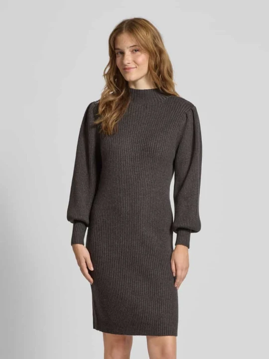 Zdjęcie produktu Sukienka o kroju comfort fit z dzianiny z mieszanki wiskozy model ‘KATIA’ Only Ciemnoszary melanż