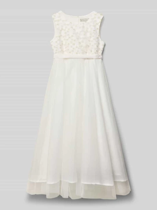 Zdjęcie produktu Sukienka z kwiatowym detalem Une Hautre Couture Écru