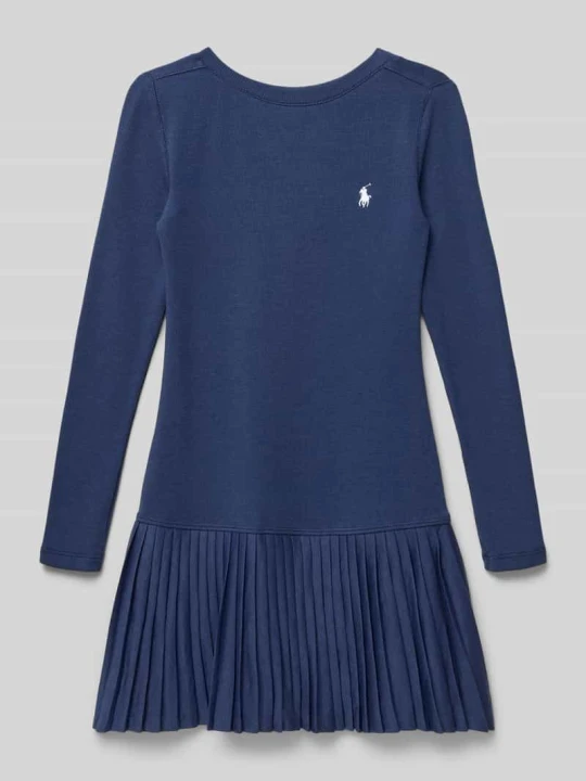 Zdjęcie produktu sukienka o kroju regular fit z wyhaftowanym logo Polo Ralph Lauren Granatowy