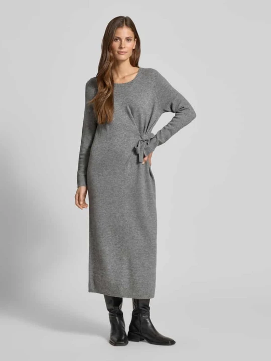 Zdjęcie produktu Sukienka z mieszanka wełny w imitacja dzianiny comma Antracytowy