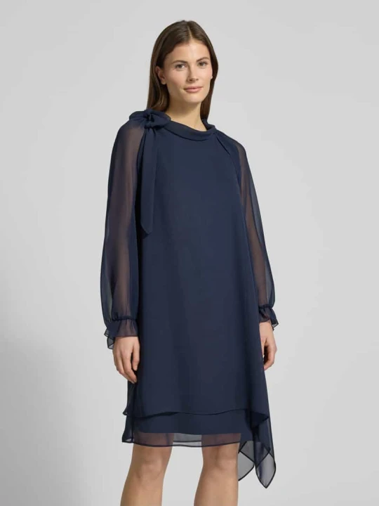 Zdjęcie produktu Bolero o kroju relaxed fit w półprzezroczystym designie VM By Vera Mont Granatowy