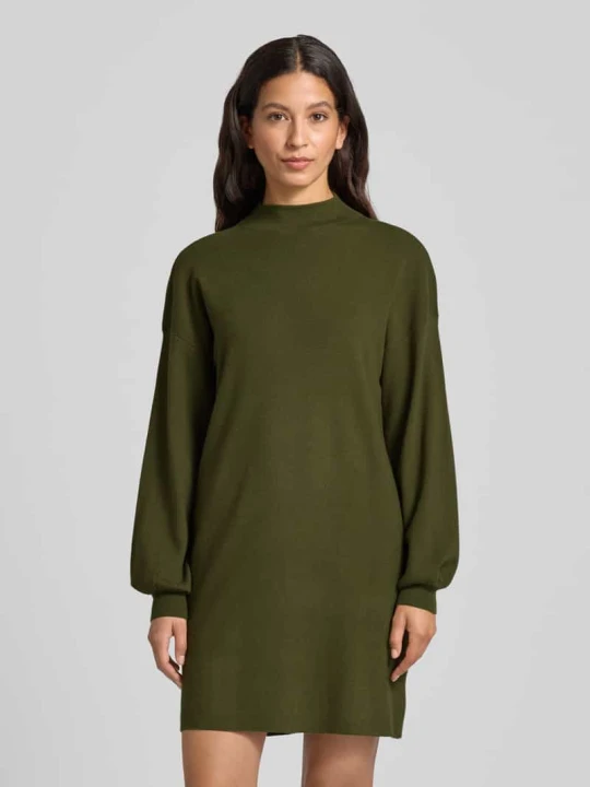 Zdjęcie produktu Sukienka z dzianiny z mieszanka wiskozy model 'NANCY' Vero Moda Ciemnozielony