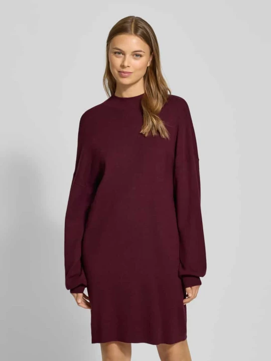 Zdjęcie produktu Sukienka z dzianiny z mieszanka wiskozy model 'NANCY' Vero Moda Bordowy