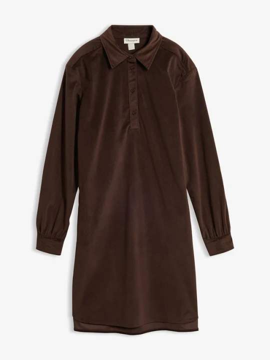 Zdjęcie produktu Sukienka oversize ze sztruksu BonPrix brązowy