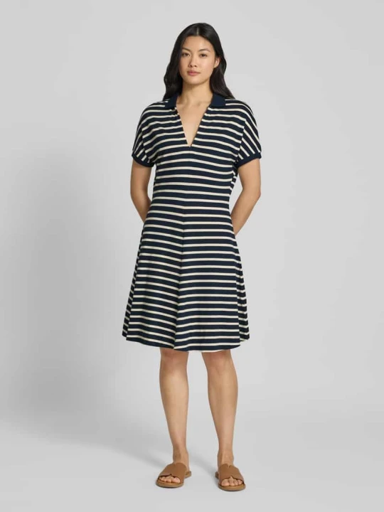 Zdjęcie produktu Sukienka polo mini o taliowanym kroju z mieszanki lyocellu Tommy Hilfiger Granatowy