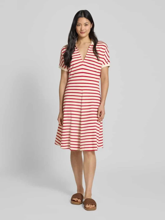 Zdjęcie produktu Sukienka polo mini o taliowanym kroju z mieszanki lyocellu Tommy Hilfiger Czerwony