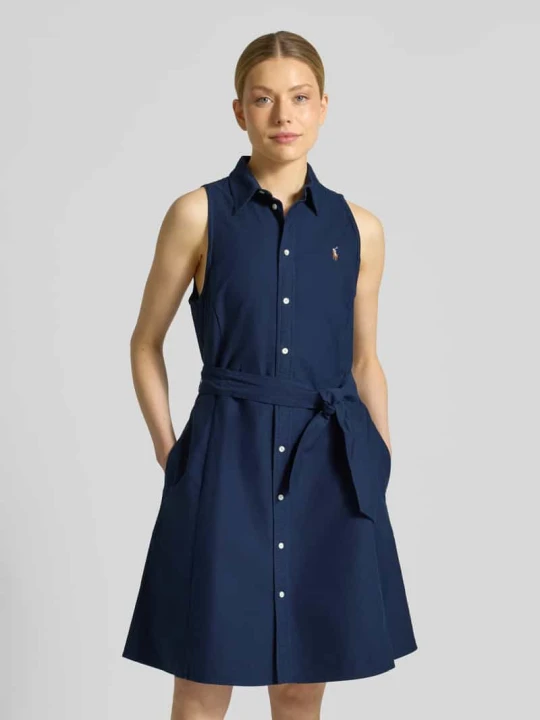 Zdjęcie produktu Sukienka polo o kroju regular fit z czystej bawełny Polo Ralph Lauren Granatowy