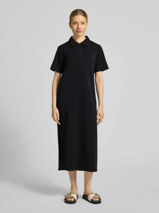 Zdjęcie produktu Sukienka polo z plisą guzikową model 'Helle' My Essential Wardrobe Czarny